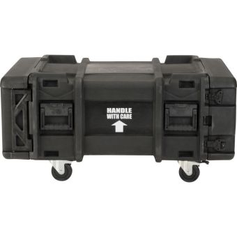 SKB 4U Roto Shockmount Rack Case, 4 Wheel - 30"/760 mm Depth