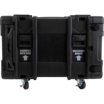 SKB 10U Roto Shockmount Rack Case, 4 Wheel - 28"/730 mm Depth