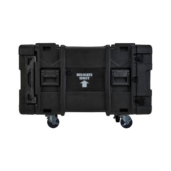 SKB 8U Roto Shockmount Rack Case, 4 Wheel - 28"/730 mm Depth