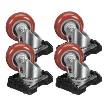 Peli Cube-koffervervoerset - Stalen zwenkwielenkit voor Cube 0350 en 0370 koffers.