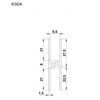 Aluminium Hybride Deksel Locatie voor 9,5 mm Materiaal, 1.900 mm